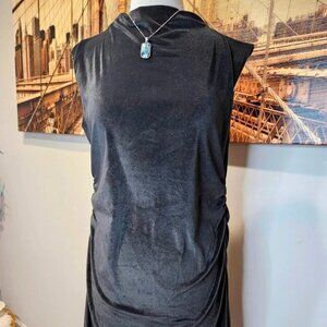 Nwt A new Day Black Sleeveless Dress with Draped Detail